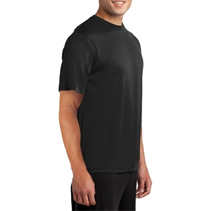 Camiseta Deportiva Negra de Poliéster para Hombre, Venta al Por Mayor, Personalizable con Marca OEM, Colores Personalizados, Impresión Antiarrugas, Secado Rápido, Transpirable, para Equipos Deportivos y Eventos - Product Image 2