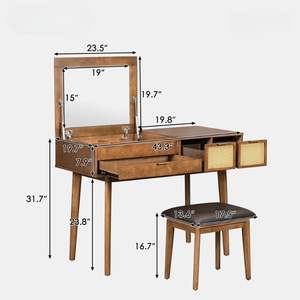 Meuble-lavabo de salle de bain 72 pouces en bois clair massif, vente en gros, usine du Vietnam, prix compétitifs, OEM accepté - Product Image 3