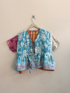 Top Kantha Acolchado a Mano Vintage Surtido, Estilo Hippie Bohemio - Product Image 1