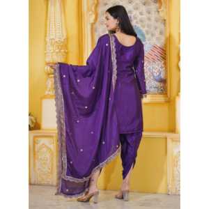 Magnifique costume dhoti brodé de sequins pour les fêtes, vêtements indiens et pakistanais - Product Image 5