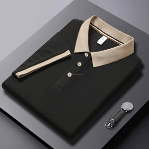 Chemises de tennis pour hommes personnalisées, polos à manches courtes, coton polyester, design imprimé décontracté avec fonction anti-froissement, taille XL, golf - Product Image 3