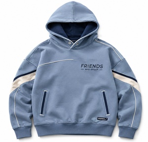 Sudadera con Capucha Unisex Ligera de Algodón/Poliéster, Talla Grande, con Logotipo Personalizado Bordado, Color Sólido, Estilo Pullover, Invierno, Forro Polar Ecológico - Product Image 1