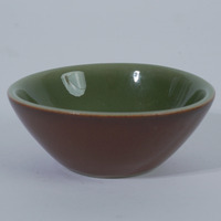 Plato para Salsa de Cerámica Agung Keramik, Verde Oliva, con Esmalte Reactivo, 8x3cm, Apto para Lavavajillas, para Restaurantes y Hoteles, Estilo Japonés, para Salsa de Soya