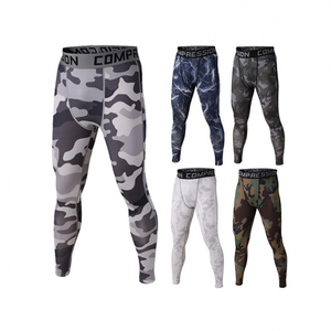 Leggings de sport pour homme à haute élasticité avec logo personnalisé, respirants, séchage rapide, vêtements de sport actifs - Product Image 1