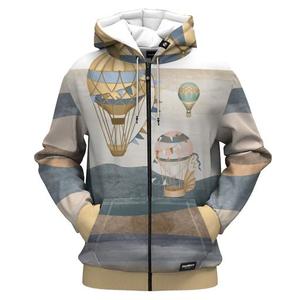 Sudadera con Capucha y Cremallera para Hombre, Estampado Degradado, Sublimación, Poliéster Tejido, Ropa Urbana de Otoño - Product Image 5