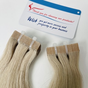 Extensions de cheveux naturels blonds vietnamiens de qualité supérieure, adhésives, douces et naturelles. - Product Image 2