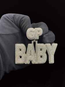 Pendentif personnalisé Ice Legacy en acier inoxydable avec cristaux CZ, motif galaxie, breloque en strass, style hip-hop, bijoux unisexes, cadeau - Product Image 1