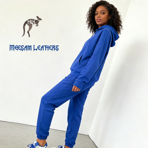 ชุดวอร์มกีฬาคุณภาพสูงสำหรับฤดูร้อนและฤดูใบไม้ร่วง เสื้อฮู้ดดี้ทรงหลวมโอเวอร์ไซส์ กางเกงจ็อกกิ้งขายาว ชุดเซ็ตเสื้อผ้ากีฬา - Product Image 5