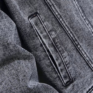 Veste en jean pour homme, classique, avec fermeture à boutons, en jean délavé, élégante, décontractée, pour un usage quotidien, vêtement élégant pour homme - Product Image 5