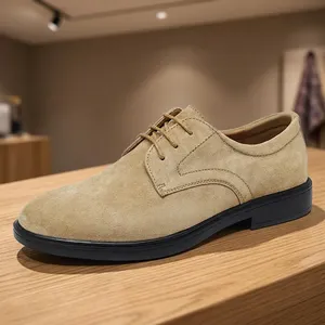 Scarpe da Uomo in Vera Pelle Stile Italiano, Cucite a Mano, Traspiranti, Antiscivolo, Impermeabili, per Estate e Autunno - Product Image 3