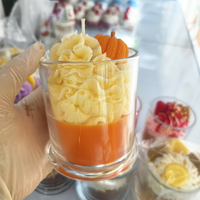 Bougie artisanale parfumée à la vanille, grand pot en verre, longue durée de combustion, bougie aromathérapeutique à la citrouille pour la décoration de la maison, cadeau de mariage