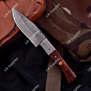 มีดดาบเหล็กดามัสกัสแบบดรอปพอยต์สำหรับล่าสัตว์และตั้งแคมป์กลางแจ้ง ปี 2025 ขายดี ด้ามจับไม้พะยูงธรรมชาติ ออกแบบตามหลักสรีรศาสตร์ - Product Image 4