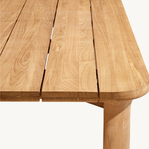 Mesa rectangular de madera de teca ecológica en oferta, de estilo moderno, ideal para restaurantes al aire libre. - Product Image 4