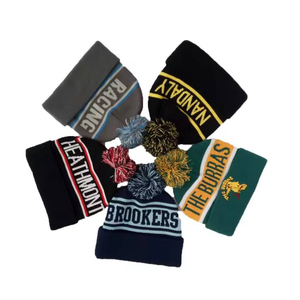 Custom Beanie Pom Pom Hat 100% Acrylic Knitted <b>Winter</b> <b>Cap</b> Jacquard Embroidery Logo Fur Ball Unisex Sports Wholesale OEM - Product Image 6