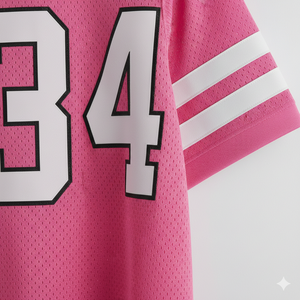 Jersey de Fútbol Americano Personalizado - Jersey de Malla con Cuello en V - Combinación de Colores del Equipo Azul Claro # 99 - Product Image 3