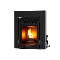 Chauffage au granulés de bois haut de gamme, autoportant, conçu pour les maisons élégantes, offrant une chaleur efficace, adapté aux villas, aux patios et aux espaces extérieurs.