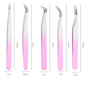CUSTOM Stainless Steel Durable Smooth Tip 10mm Tweezers for Eyebrow Hair Plucking-Wholesale Packaging - Product Image 2