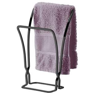 Toallero de Baño Personalizado de 2 Niveles, Toallero Negro de Metal, Soporte para Toallas, Toallero de Pie para Baño - Product Image 1