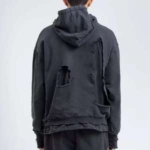 Hoodie Homme Distressed Style Unique Tendance à Prix Abordable – Vente Flash – Direct Usine - Product Image 4