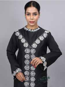 AWAIS HOUSE - Conjunto de 2 Piezas de Lujo para Mujeres Musulmanas, Estilo Modesto, Simple, Sólido, de Tafetán con Cuentas, Lavable, Ecológico, Largo hasta el Suelo - Product Image 4