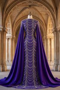 Vestido de noche negro de sirena con lentejuelas hechas a mano y abertura alta, vestido de gala de un solo hombro para alfombra roja, proveedor mayorista - Product Image 4