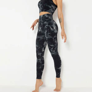 Conjunto de Yoga para Mujer Tallas Grandes, Teñido en Color Sólido, Sin Costuras, Transpirable, de Alta Elasticidad, con Sujetador Deportivo y Leggings con Encaje y Pedrería - Product Image 3