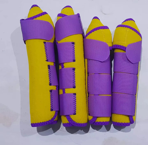 Botas de neopreno para caballos, protectoras de tendones, producto para el cuidado equino, juego de cuatro, con dos botas delanteras y dos traseras. - Product Image 4