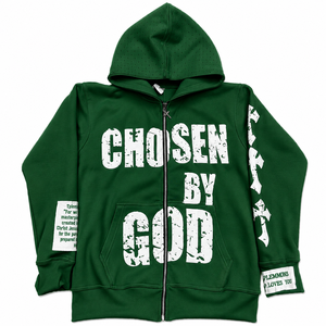 Custom Heavyweight Royal Blue Zip Up Hoodie Oversized Streetwear French Terry Cotton Fleece Graphic Printed Hoodie - Product Image 2