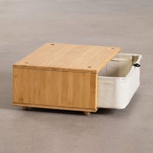 Mesa de Noche Moderna de Madera de Roble con 2 Cajones, Gabinete de Almacenamiento, Mesa Auxiliar para Dormitorio - Product Image 2
