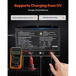 Caricabatterie intelligente a 4 porte 10A 12V per batterie agli ioni di litio, impermeabile IP68, per imbarcazioni marine - Product Image 4