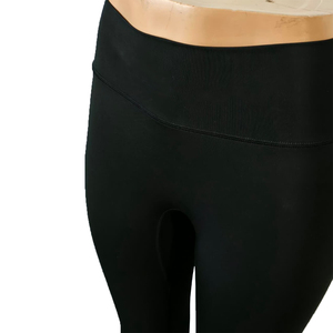 Super doux et confortable, taille mi-haute élastique, effet froncé personnalisé aux fesses, pour femme, en polyester et élasthanne brossé double face, toucher beurré, couleur unie - Product Image 3