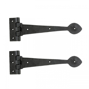 Antique Black Cast Iron Strap Hinge Fleur-de-Lis Decorative Tee Hinges For Wooden Gate Shed and Sliding <b>Barn</b> <b>Door</b> <b>Hardware</b> - Product Image 3