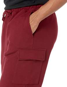 Pantalones personalizados de alta calidad, de algodón y forro polar, talla grande, casuales, con cordón, para hombre, teñidos en color liso, con corte recto. - Product Image 3