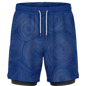 Shorts de Baño para Hombre con Estampado Floral Tropical, Secado Rápido, Cordón Ajustable, Casuales, Cintura Media, 100% Poliéster - Product Image 1