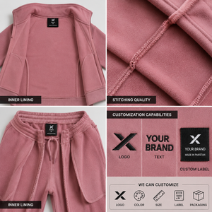 Conjunto Deportivo Completo para Mujer X Sports City, Color Sólido, Ropa Casual de Otoño, Poliéster y Algodón Transpirable, Corte Regular, OEM ODM - Product Image 4