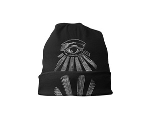 Master Mason Blue Lodge Knit <b>Beanie</b> All Seeing Eye Embroidered Winter <b>Hat</b> Premium Acrylic Cap - Product Image 1