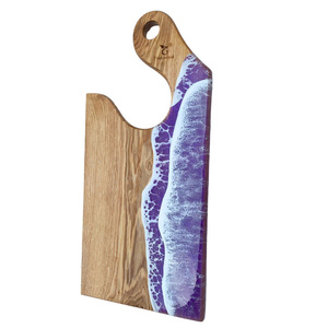 2026 Hot Selling Luxury Wooden Resin Coaster <b>Set</b> Blue Epoxy Resin Coasters Custom Drink Coasters Elegant Wood Coasters - Product Image 5