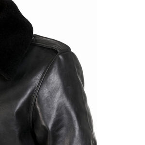 Chaqueta Bomber de Cuero para Hombre, Estilo Aviador y Motero, Tallas Grandes, de Lona, Cálida para Invierno, con Capucha, Transpirable, Ecológica, con Cierre Frontal - Product Image 6