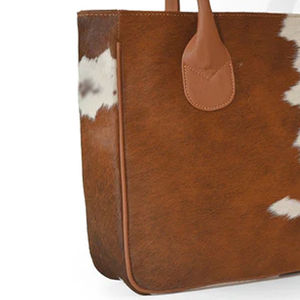 Manufacturer New Hair On Trendy Vintage Summer Travel <b>Bag</b> Cowhide Leather Hair-on Tote <b>Bags</b> Large Storage <b>Space</b> Storage Portable - Product Image 6