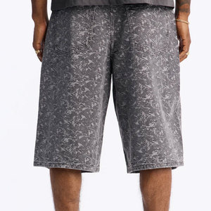 Shorts de mezclilla casuales de corte regular personalizados al por mayor para hombre, nuevo estilo, shorts de mezclilla de color sólido hechos a medida con pedrería para hombre en venta - Product Image 3
