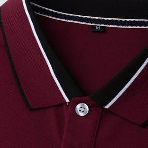 Men's Black Short Sleeve Knitted Polo Shirt Solid Color Casual Style Regular Fit - Product Image 6