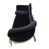 Sofá Cleopatra Clásico, Sofá Cama Chaise Longue, Sofá de Hierro y Madera Tallado a Mano, Diván para Amueblar una Sala de Estar de Estilo Antiguo