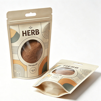 Sacs d'emballage personnalisés pour poudre de Moringa avec logo, sachets refermables à fermeture éclair pour assaisonnements alimentaires et épices