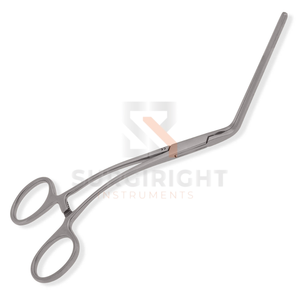 Pinza DeBakey Bulldog con mango de anillo, ángulo de 45 grados, vástago curvo de 4.78 pulgadas, instrumento vascular de acero inoxidable, quirúrgica, CE - Product Image 4