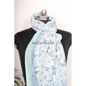 Pareo de Algodón con Estampado Floral Hecho a Mano, Cubre Bikini, Ligero, para la Playa, Bufanda, Moda Femenina - Product Image 4