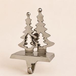 Heavy-Duty Zinc Alloy Christmas Tree <b>Stocking</b> Hook Decorative Polished Silver Mantel Hanger For Home Holiday Season Best Price - Product Image 3