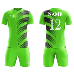 Tenue de football professionnelle 100 % polyester à séchage rapide et respirante avec logo thermocollé, uniforme de football vierge - Product Image 6