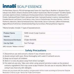 SMiB InnaBi Scalp Essence Coral Calcium Hair Loss Care Strengthening Hydrating Soothing Oil Balance Control Deep Hydration - Product Image 6