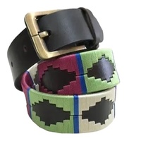 Ceinture Polo Décontractée Faite Main Style Gaucho Argentin Vintage pour Hommes et Femmes, Boucle en Laiton, Cuir de Vachette Personnalisable