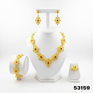 Elegante Collar de Hoja de Moda para Mujer MOLL JEWELLERS, Chapado en Oro sobre Latón, con Circonita Natural Certificada por Terceros, Cadena de Cuerda de 16 Pulgadas - Product Image 3